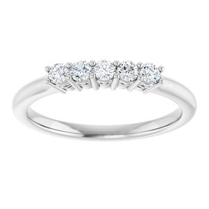 14K White 1/4 CTW Natural Diamond Anniversary Band
