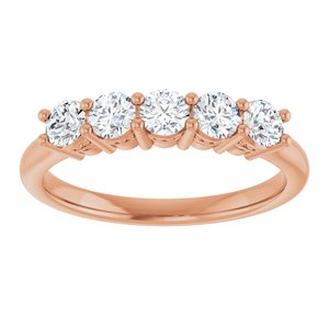 14K Rose 1/6 CTW Natural Diamond Anniversary Band