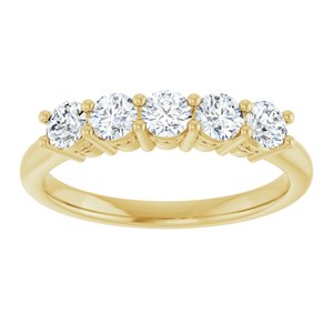 14K Yellow 1/6 CTW Natural Diamond Anniversary Band