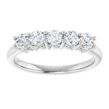 Platinum 1/6 CTW Natural Diamond Anniversary Band