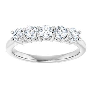 Platinum 1/6 CTW Natural Diamond Anniversary Band
