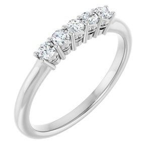 14K White 1/4 CTW Natural Diamond Anniversary Band