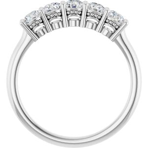 Platinum 1/6 CTW Natural Diamond Anniversary Band