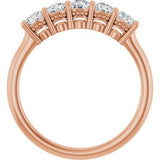 14K Rose 1/6 CTW Natural Diamond Anniversary Band