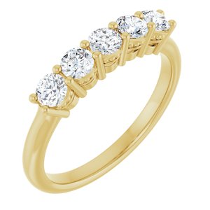 14K Yellow 1/6 CTW Natural Diamond Anniversary Band