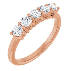 14K Rose 1/6 CTW Natural Diamond Anniversary Band