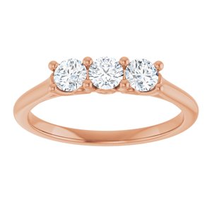 14K Rose 1/2 CTW Natural Diamond Anniversary Band
