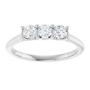 Platinum 1/2 CTW Natural Diamond Anniversary Band
