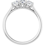 Platinum 1/2 CTW Natural Diamond Anniversary Band