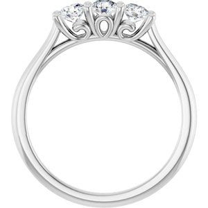Platinum 1/2 CTW Natural Diamond Anniversary Band