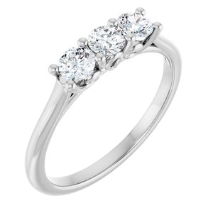 Platinum 1/2 CTW Natural Diamond Anniversary Band