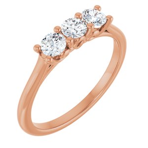 14K Rose 1/2 CTW Natural Diamond Anniversary Band