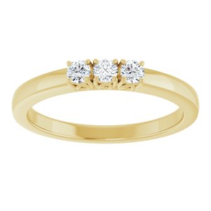 14K Yellow 5/8 CTW Natural Diamond Anniversary Band