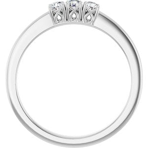 14K White 1/2 CTW Natural Diamond Anniversary Band