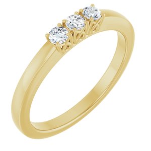 14K Yellow 5/8 CTW Natural Diamond Anniversary Band