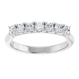 14K White 3/8 CTW Natural Diamond Anniversary Band