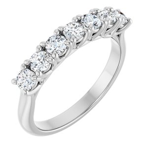14K White 3/4 CTW Natural Diamond Anniversary Band