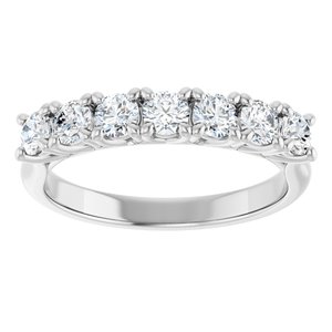 14K White 3/4 CTW Natural Diamond Anniversary Band
