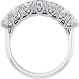 14K White 1 1/3 CTW Natural Diamond Anniversary Band