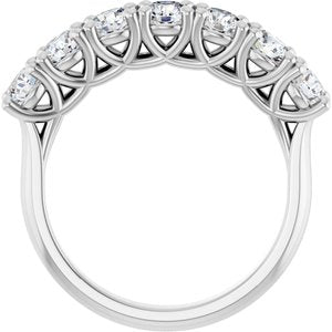 14K White 1 1/3 CTW Natural Diamond Anniversary Band