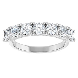 14K White 1 1/3 CTW Natural Diamond Anniversary Band