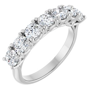 14K White 1 1/3 CTW Natural Diamond Anniversary Band