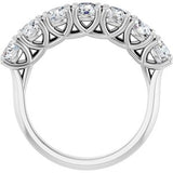 14K White 1 5/8 CTW Natural Diamond Anniversary Band