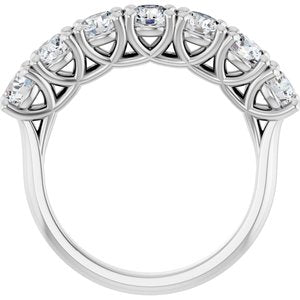 14K White 1 5/8 CTW Natural Diamond Anniversary Band