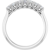 14K White 3/8 CTW Natural Diamond Anniversary Band