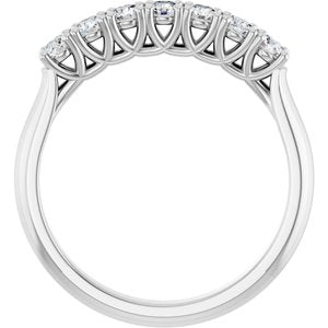 14K White 3/8 CTW Natural Diamond Anniversary Band