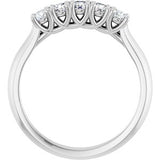 14K White 9/10 CTW Natural Diamond Anniversary Band