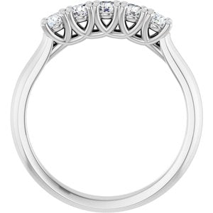 14K White 9/10 CTW Natural Diamond Anniversary Band