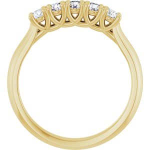 14K Yellow 1 1/6 CTW Natural Diamond Anniversary Band