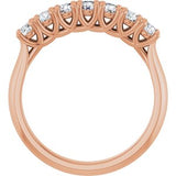 14K Rose 1/2 CTW Natural Diamond Anniversary Band