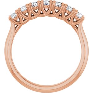 14K Rose 1/2 CTW Natural Diamond Anniversary Band