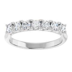 14K White 1/2 CTW Natural Diamond Anniversary Band