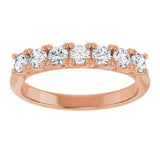 14K Rose 1/2 CTW Natural Diamond Anniversary Band