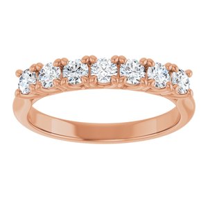 14K Rose 1/2 CTW Natural Diamond Anniversary Band