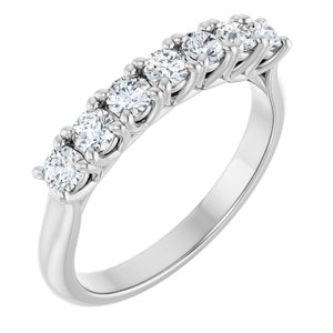14K White 1/2 CTW Natural Diamond Anniversary Band