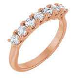 14K Rose 1/2 CTW Natural Diamond Anniversary Band