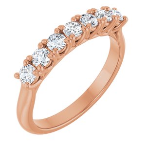 14K Rose 1/2 CTW Natural Diamond Anniversary Band