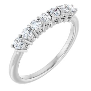 Platinum 3/8 CTW Natural Diamond Anniversary Band