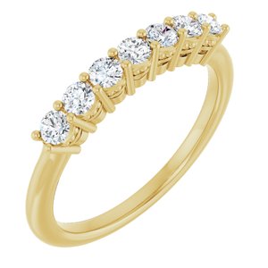 14K Yellow 3/8 CTW Natural Diamond Anniversary Band