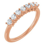 14K Rose 3/8 CTW Natural Diamond Anniversary Band