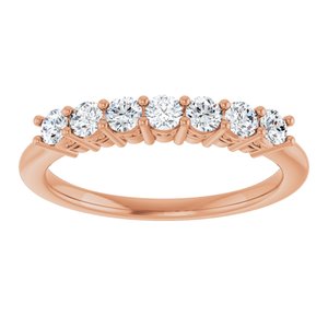 14K Rose 3/8 CTW Natural Diamond Anniversary Band