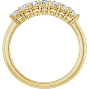 14K Yellow 3/8 CTW Natural Diamond Anniversary Band