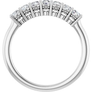 Platinum 3/8 CTW Natural Diamond Anniversary Band