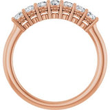 14K Rose 3/8 CTW Natural Diamond Anniversary Band