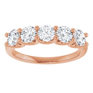 14K Rose 1 1/3 CTW Natural Diamond Anniversary Band