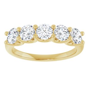 14K Yellow 1 1/3 CTW Natural Diamond Anniversary Band